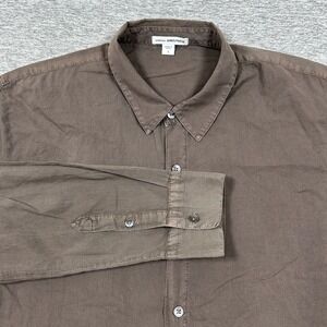 James Perse Shirt Mens Size 1 Small Gray Standard Long Sleeve Button Up City